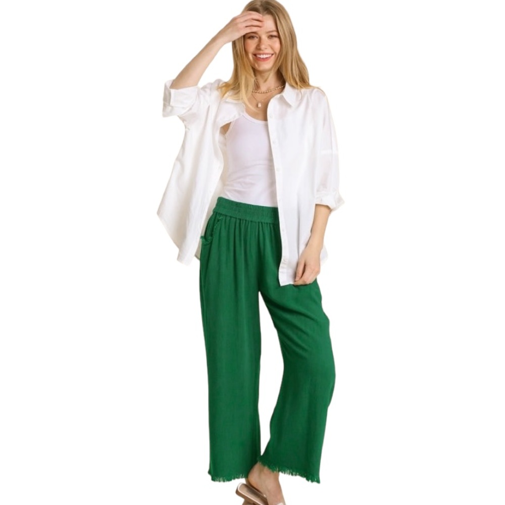 NWT Umgee Linen Wide Leg Pant